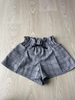 グレー系チェックハーフパンツ