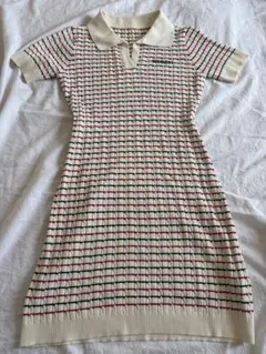 リブニットワンピース　ワンピース