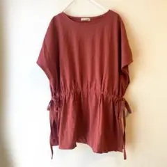 Plame Collome テラコッタ 半袖チュニック フリーサイズ 未使用