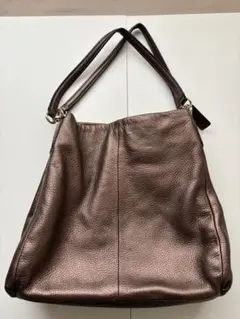 COACH レザー ショルダーバッグ ブラウン 本革 アウトレット購入