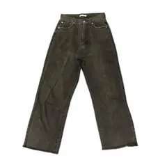 【WEGO】ダークグレー ワイドレッグデニム