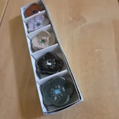 梅花形陶器箸置き5個セット