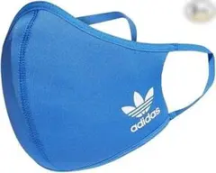 新品３枚セット　adidas フェイスカバー　マスク　ブルー　Mサイズ　女性向きのサムネイル