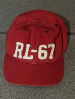 90s ラルフローレン キャップ 赤 RL ポロ　ビンテージ