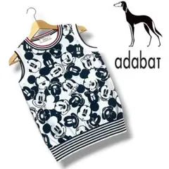 美品 adabat アダバット×ディズニー ミッキーマウス柄 ニットベスト