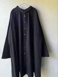 未使用に近い★ SUN VALLEY ⚪︎薄起毛襟付き2WAY綿麻チュニック