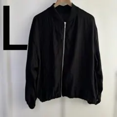 お値下げ！しまむらlutiqueシアージップアップ ブルゾン黒L