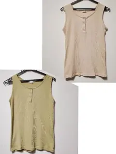 COLZA リブ編みタンクトップ Lサイズ