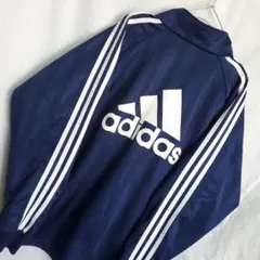 00ｓ ａｄｉｄａｓ ライン 縦線 トラックジャケット ジャージ ネイビー紺