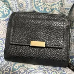 り*く様 黒 レザー 二つ折り財布