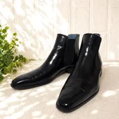 未使用級✨ANTONIO RUFOサイドゴア ショートブーツ黒本革27cm日本製