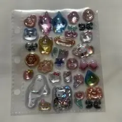 ボンボンドロップシール　立体シール　しずくちゃん　キティ　おすそ分け