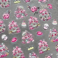 ネイルシール　ラブブ　可愛いピンク　カービィらぶぶ