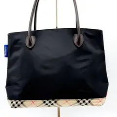 BURBERRY BLUE LABEL ナイロン ノバチェック柄 トートバッグ