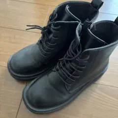 GRL ブラック レースアップブーツ