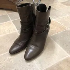23区　ショートブーツ　本革　ブーツ　日本製　ブーティ　レザー