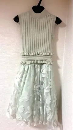 スナイデル ミントグリーン ノースリーブ ワンピース