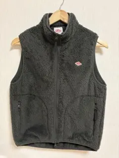 DANTON ボアフリースベスト チャコールグレー 36