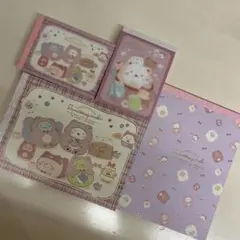 新❤️ 柄違い すみっコぐらし おうちでくまカフェ ミニ メモ帳 4冊 お手紙