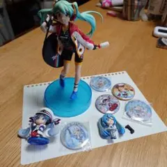初音ミク フィギュア 缶バッチ　ガチャ