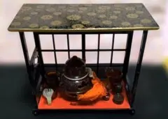 茶道具セット 伝統的なデザイン　 七段飾りのお道具　　素材プラ