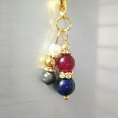 1点もの＊ハンドメイド＊願望成就・魔除け・総合運up!!天然石お守りチャーム