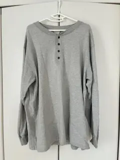 L.L.Bean ヘンリーネックシャツ　90's USA製　100%コットン