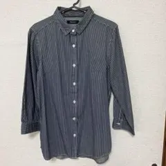 daily topics ストライプ 五分袖シャツ