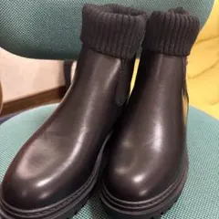 年末値下げ❣️新品未使用❣️サイドゴアブーツ 黒 合皮とニット