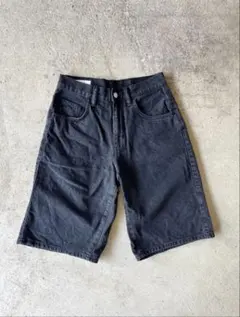 ZARA バギー　ブラックデニムショートパンツ ジョーツのサムネイル