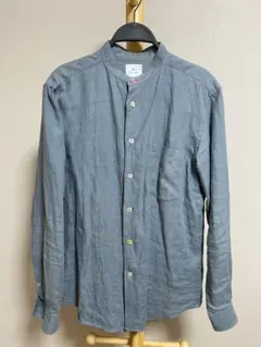 【値下げ】★PSポールスミス★マルチカラーボタン長袖デニムシャツ★ブルー系