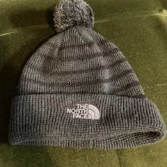 THE NORTH FACE ボンボン付きニット帽 カーキ