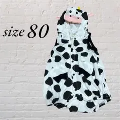 牛柄 ベビー服 コスプレ 80 袖なし ロンパース