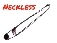 カラフル装飾の二重チェーンネックレス