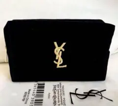 YSLイヴ サンローランコスメ ポーチ ブラック 刺繍 ノベルティ 化粧ポーチのサムネイル