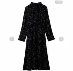 MilaOwen（ミラ オーウェン）箔プリントギャザーシフォンワンピース