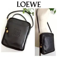 良品 ロエベ 2way レザー ショルダー ポシェット 鞄 レディース メンズ