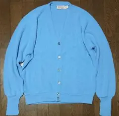 FOX アクリルカーディガン 水色 USA製