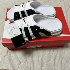 NIKE エア モア アップテンポ スライド ホワイト×ブラック