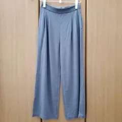 ユニクロ ポンチタックワイドパンツ レディース