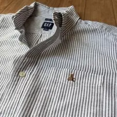 【GAP】 オックスフォード ストライプシャツ L