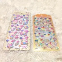 ウサハナ　ドロップジェリーシール　ぷっくりシール　モチマシュシール