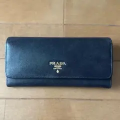 PRADA 長財布　サフィアーノ　マルチカラー　ブラック