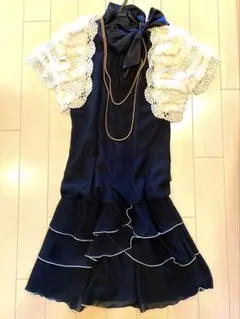 パーティードレスセット　ワンピース（コムサイズム）　ボレロ　ネックレス付