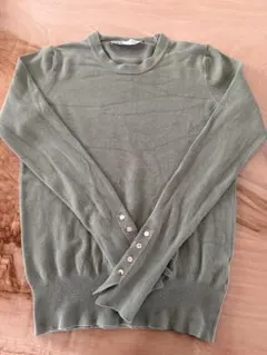 ZARA オリーブグリーン 長袖セーター S