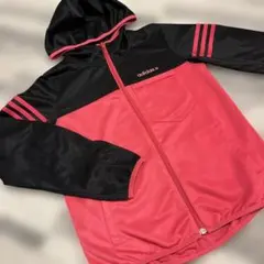 adidas NEO ジップアップ　パーカー ブラック　ピンク Sのサムネイル