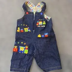 デニムロンパース 動物モチーフ　ミキハウス