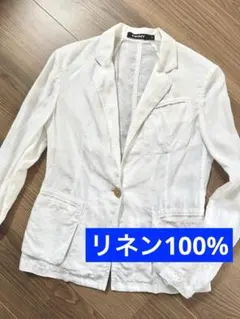 DKNY リネン100% テーラードジャケット 白 ダナキャランニューヨークのサムネイル