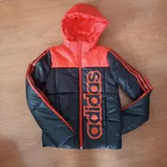 アディダス adidas 中綿ジャケット ダウンジャケット 赤黒 バイカラー