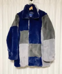 [NOID BLACK] 17AW フェイクファー パッチワークコート 2